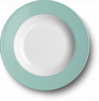 Суповая тарелка 23cm бирюзовый