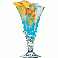 Креманка «Пальмир», стекло, 370мл, D=120/83,H=192,L=75мм, прозр.
